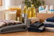 Alimente, haine, pături și produse de igienă, ilustrând ajutoarele destinate persoanelor vulnerabile